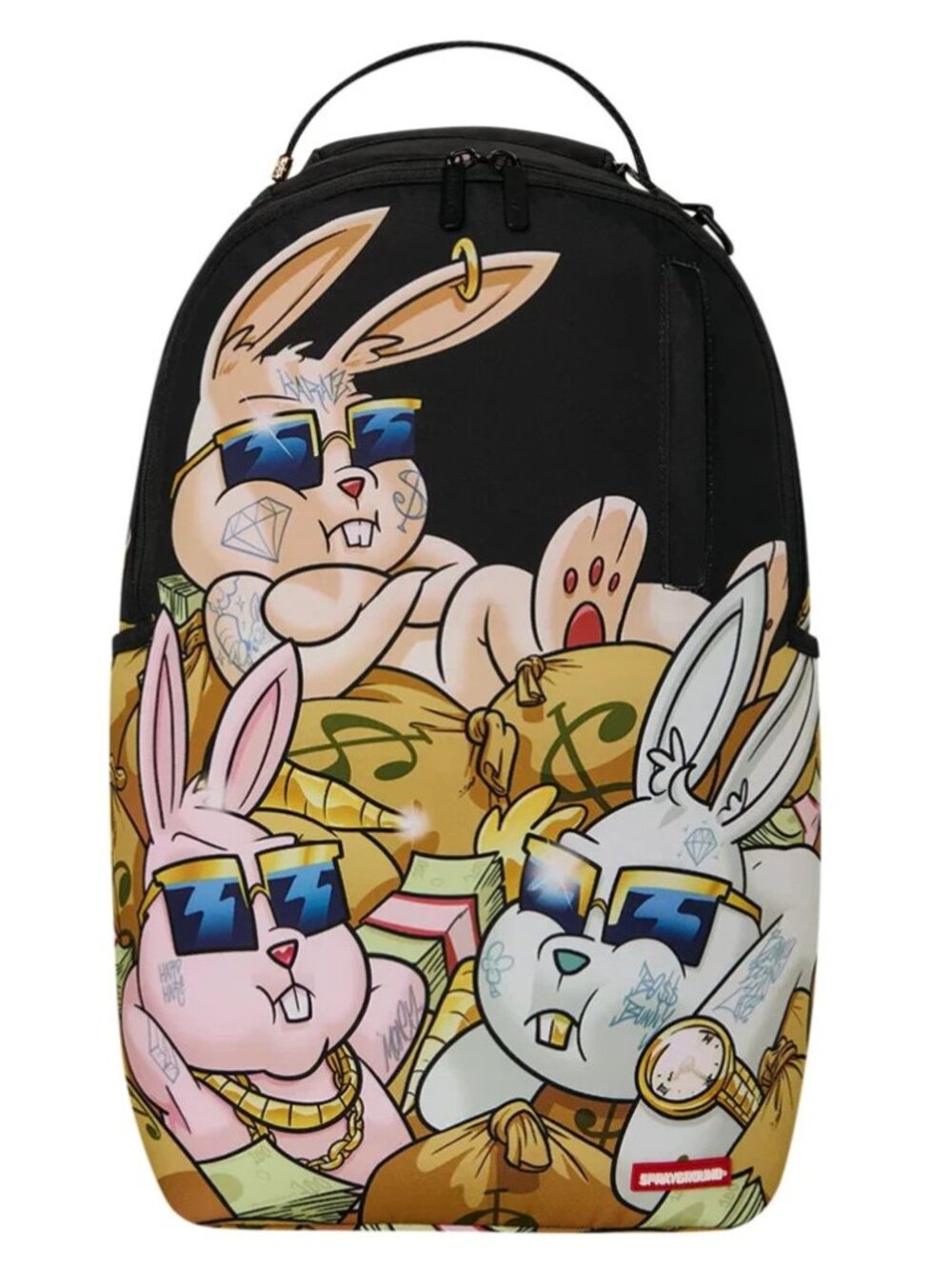 Sprayground BUNNY BANKS BILLIONS Backpack🔥New Black Large Bookbag School Bag